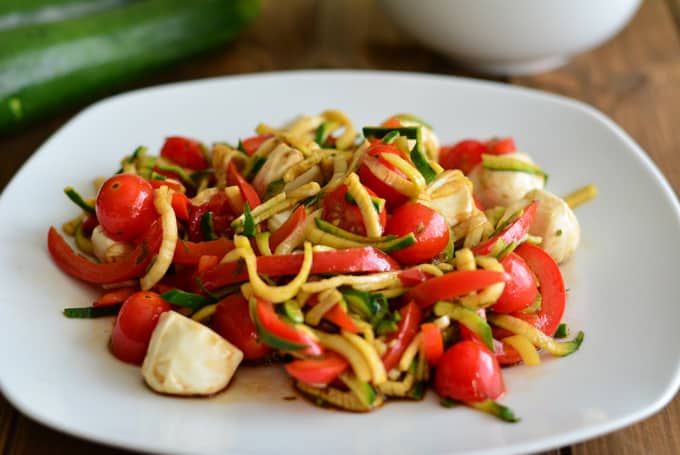 Zucchini Caprese Salad