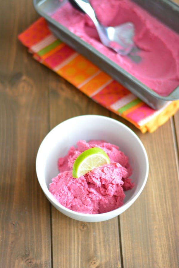 Cranberry Lime Frozen Greek Yogurt