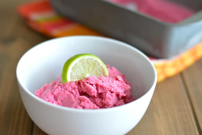 Cranberry Lime Frozen Greek Yogurt