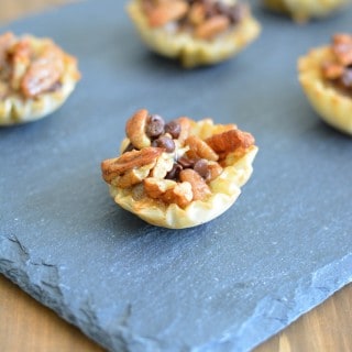 Chocolate Pecan Pie Bites are a perfect way to get the taste of pecan pie without all the calories.