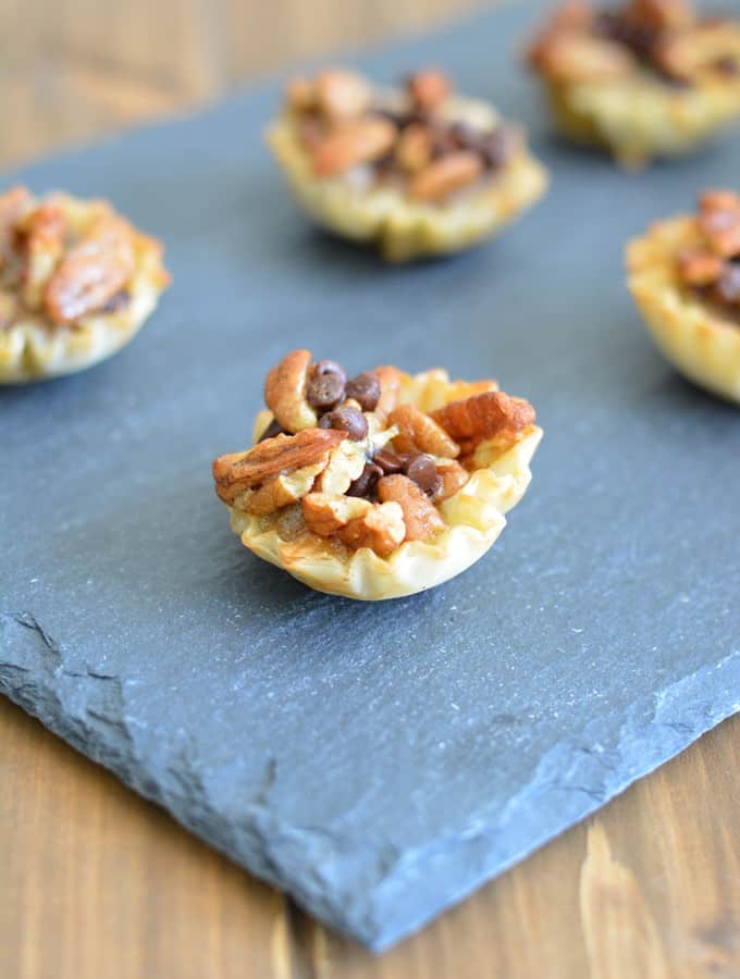 Chocolate Pecan Pie Bites are a perfect way to get the taste of pecan pie without all the calories.