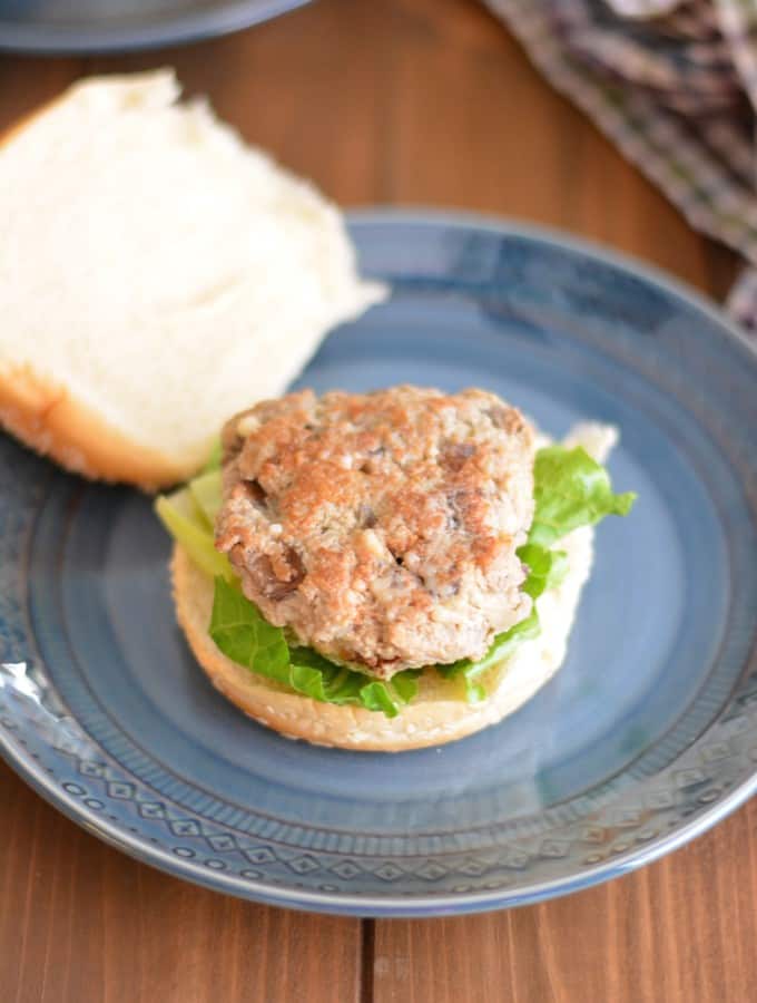 Gruyere and Mushroom Turkey Burgers