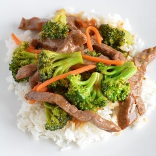 Beef and broccoli stir fry is a quick and easy protein rich dinner.