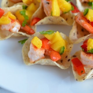 Mini Shrimp Tacos with Mango Salsa