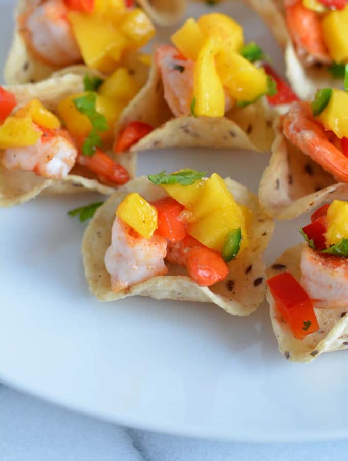 Mini Shrimp Tacos with Mango Salsa
