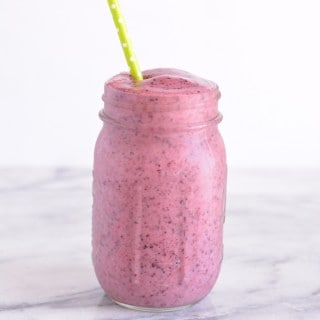 Berry Banana Smoothie made with real fruit and no added sugar is a vitamin filled drink to fill your belly.