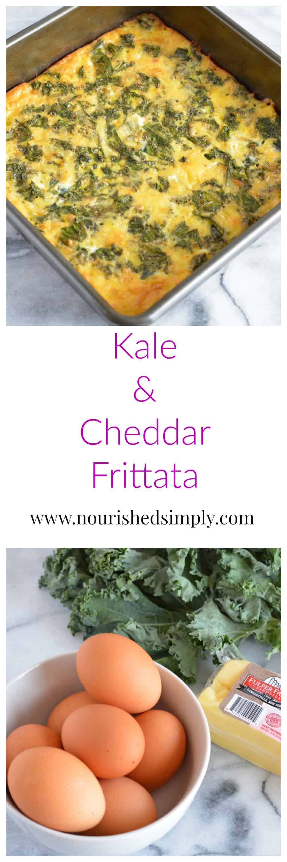 Kale and Cheddar Frittata without Crust Nourished Simply