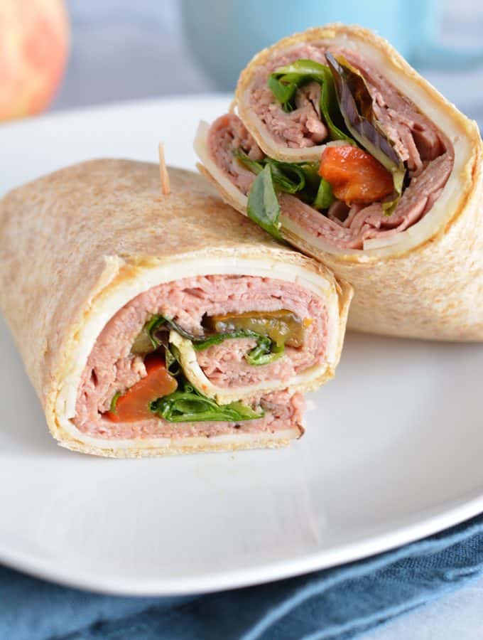 Roast Beef Italiano Wrap uses Sabra Spreads, a lower calorie spread that contains 75% less fat and 1 gram of protein.