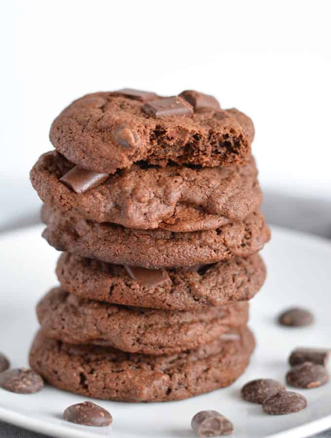 Half Batch Triple Chocolate Chip Cookies makes only a dozen and a half cookies.