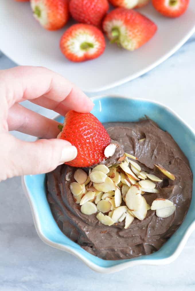 Salted Dark Chocolate Almond Dip Nourished Simply