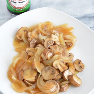 Top over your steak or beef entree with these meaty saucy mushrooms and onions.