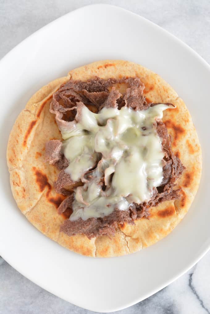 Philly Cheese Steak Pita Sandwich Nourished Simply