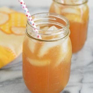 Mango Pineapple Tea in mason jars