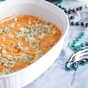 Buffalo Chicken Dip with Eagle Football necklace